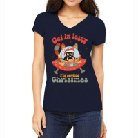 Get In Loser I'm Saving Christmas Subl Women's V-neck T-shirt | Artistshot