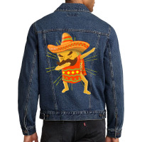 Dabbing Mexican Taco For Taco Lover Men Denim Jacket | Artistshot