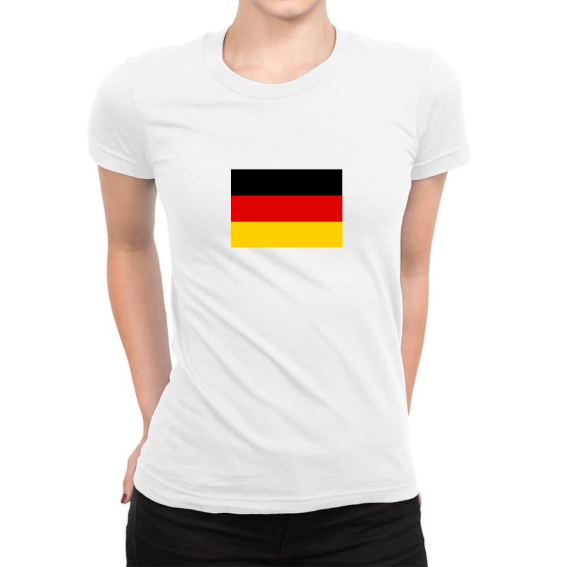 Country Flag And Emblem - Germany Ladies Fitted T-Shirt by cikotan | Artistshot