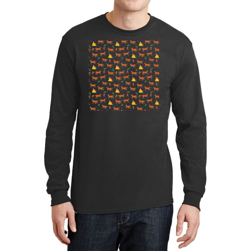 Christmas Deer Pattern Long Sleeve Shirts by afographic | Artistshot