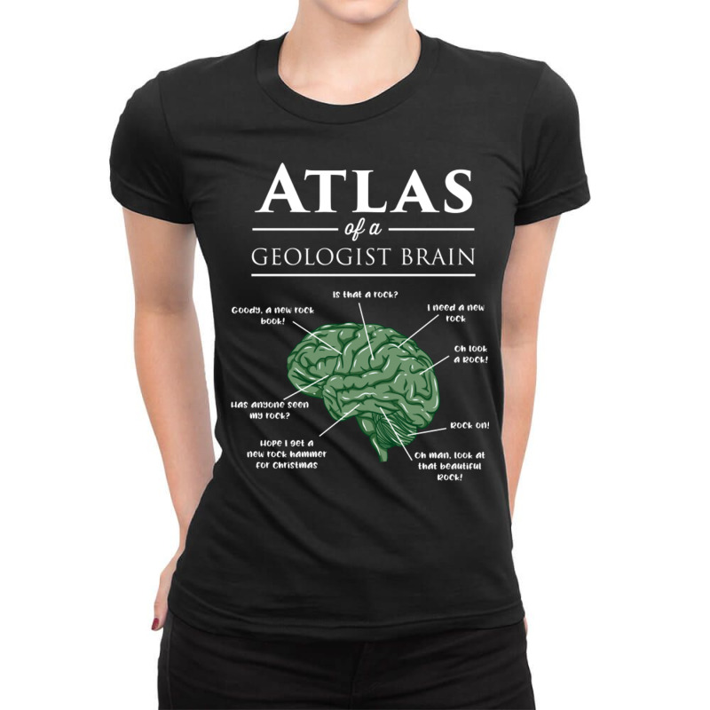 Atlas Of A Geologist Brain For Geology Lover Ladies Fitted T-Shirt by queerappear | Artistshot