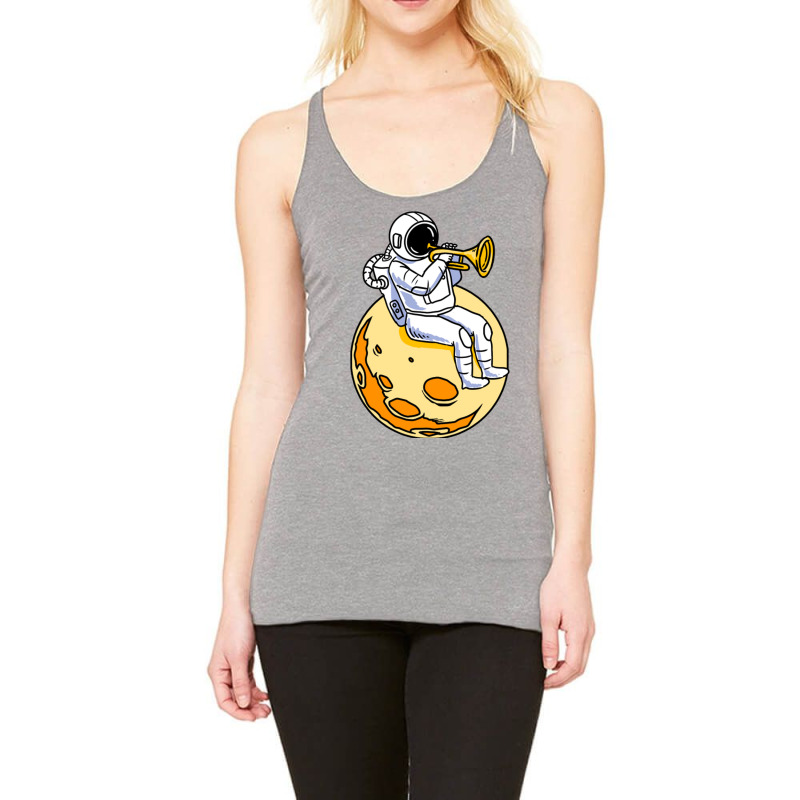 Astronaut Playing Trumpet For Trumpet Player Racerback Tank by queerappear | Artistshot