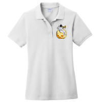 Astronaut Playing Trumpet For Trumpet Player Ladies Polo Shirt | Artistshot