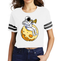 Astronaut Playing Trumpet For Trumpet Player Scorecard Crop Tee | Artistshot