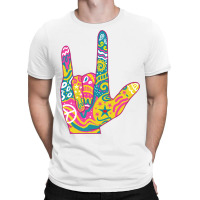 American Sign Language I Love You For Deaf Awarene T-shirt | Artistshot