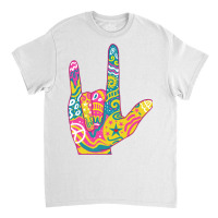 American Sign Language I Love You For Deaf Awarene Classic T-shirt | Artistshot