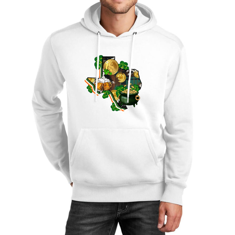 Texas Map St Patrick's Day Unisex Hoodie | Artistshot