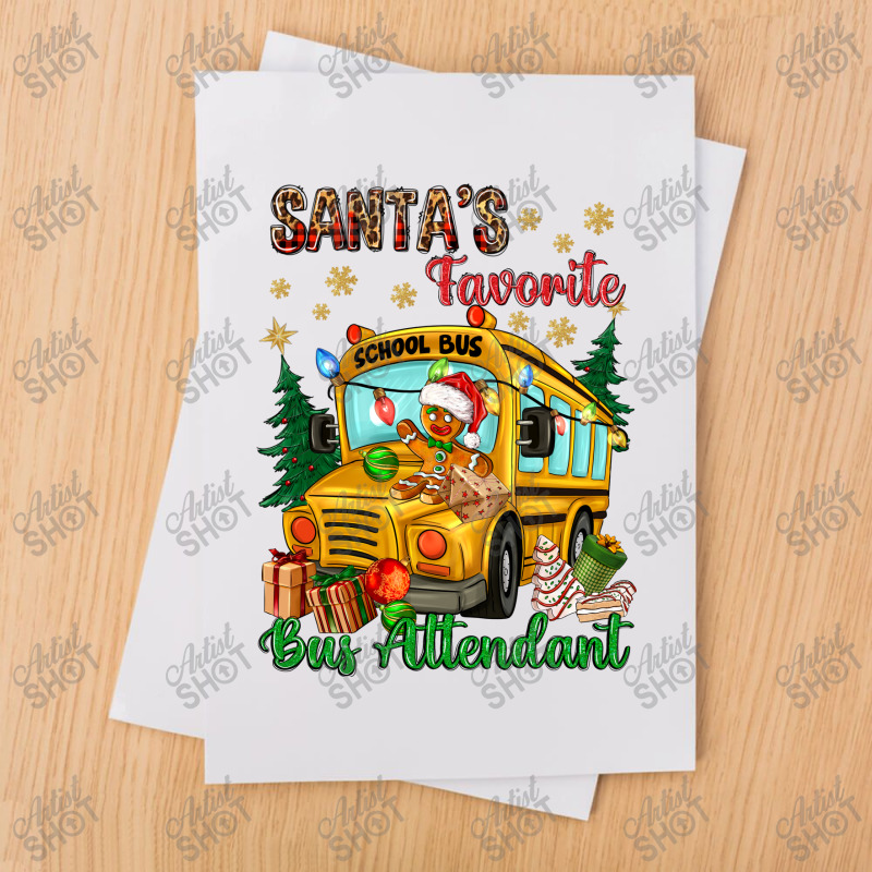 Santa's Favorite Bus Attendant Sublimation Transfer | Artistshot