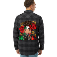 Mexicana Latina Messy Bun Flannel Shirt | Artistshot