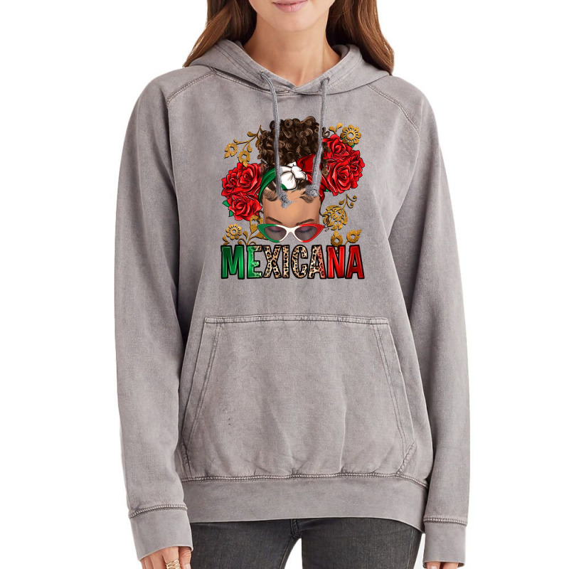 Mexicana Latina Messy Bun Vintage Hoodie by RanaPortraitStore | Artistshot