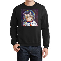 Kitty, Black, Vintage, Book, Space Cat, Nying,universe Crewneck Sweatshirt | Artistshot