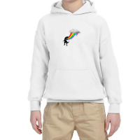 Rainbow Dinosaur Youth Hoodie | Artistshot