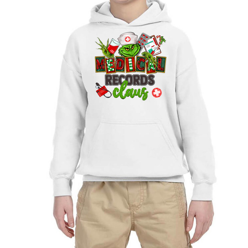 Medical Records Claus Youth Hoodie by CowGirlArtShop | Artistshot