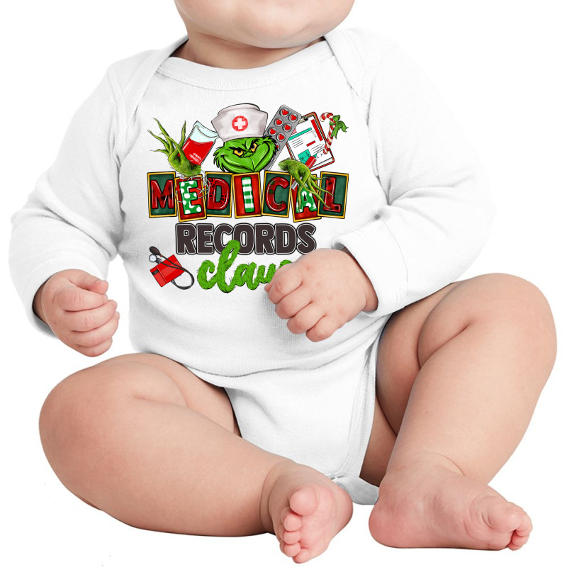 Medical Records Claus Long Sleeve Baby Bodysuit by CowGirlArtShop | Artistshot