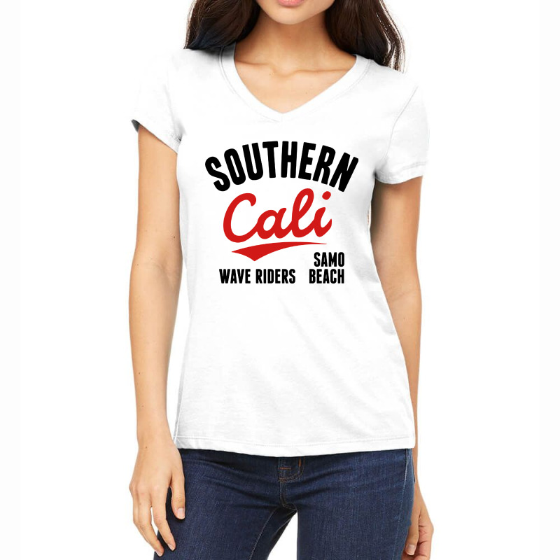 Southern California Wave Riders Women's V-Neck T-Shirt by ardylanda | Artistshot