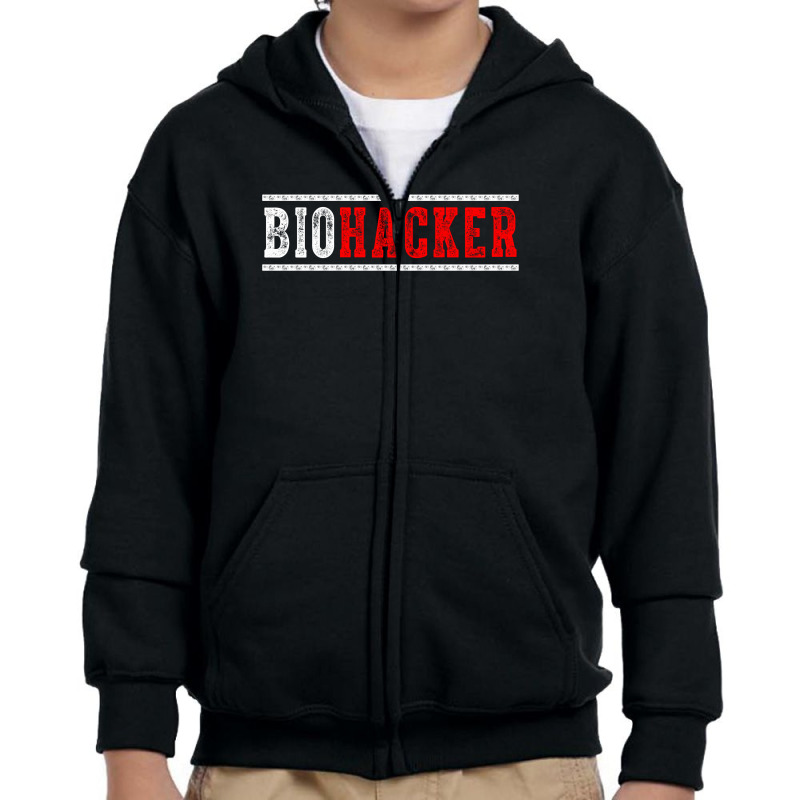 Biohacker Vintage Youth Zipper Hoodie | Artistshot