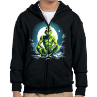 Grinch Youth Zipper Hoodie | Artistshot