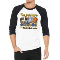 Im Just Here For The Snacks Basketball Sister 3/4 Sleeve Shirt | Artistshot