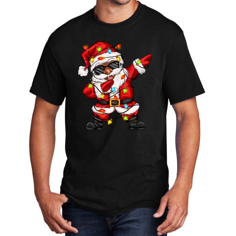 Afro Dabbing Santa Basic T-shirt | Artistshot