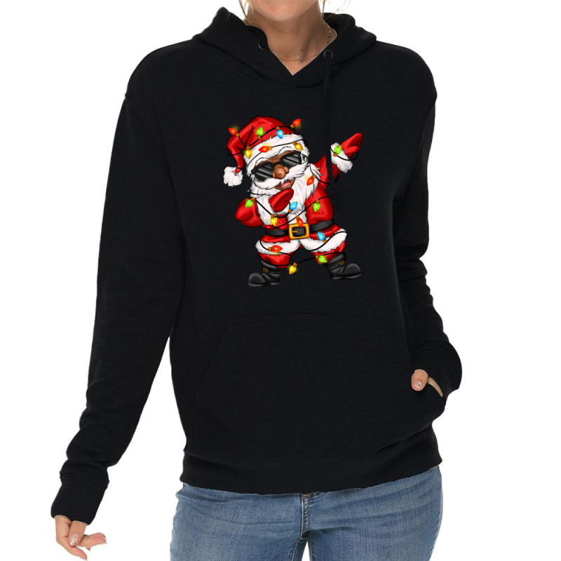 Afro Dabbing Santa Lightweight Hoodie | Artistshot