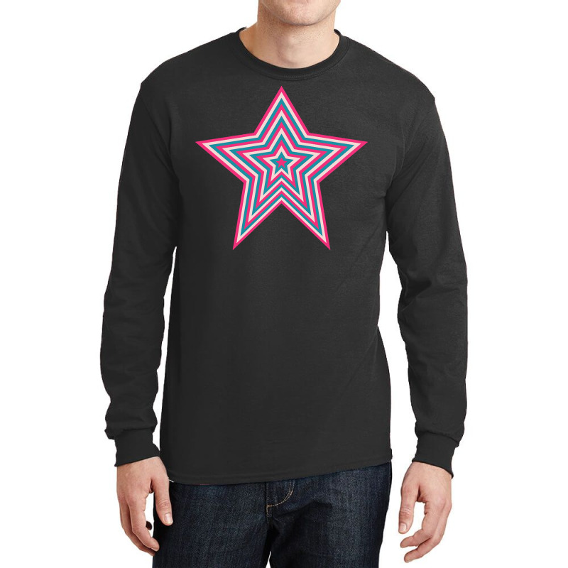 Pop Art T  Shirt Retro Star Long Sleeve Shirts by cocksfootarmpit | Artistshot