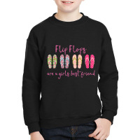 Beach Flip Flops Are A  Best Friend Shoe Youth Sweatshirt | Artistshot