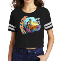 Summer Time Skeleton Surfing Scorecard Crop Tee | Artistshot