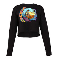 Summer Time Skeleton Surfing Cropped Sweater | Artistshot