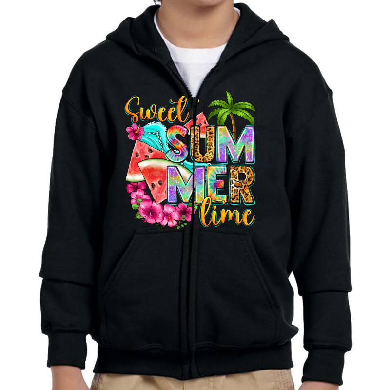 Sweet Summer Time Youth Zipper Hoodie by NancyCooperArtShop | Artistshot