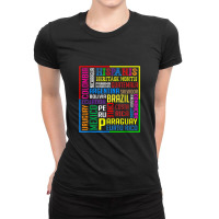 All Latin American Latino Hispanic Heritage Month Ladies Fitted T-shirt | Artistshot