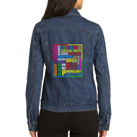 All Latin American Latino Hispanic Heritage Month Ladies Denim Jacket | Artistshot