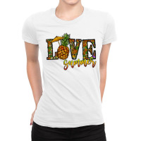 Love Summer Pinapple Ladies Fitted T-shirt | Artistshot