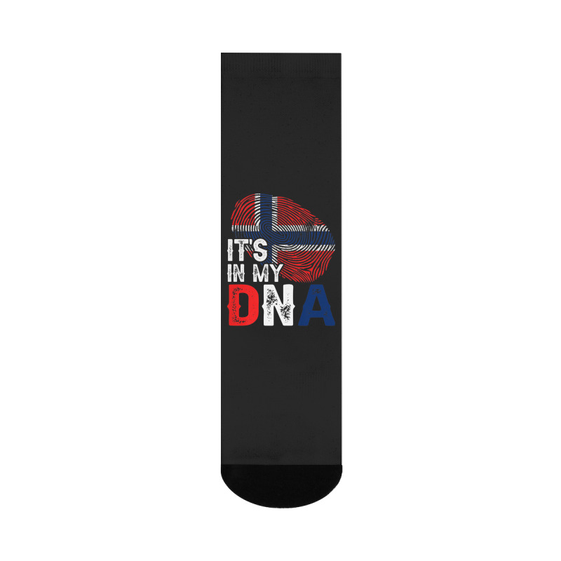 It's In My Dna Norway Flag Fingerprint Patriotic Premium Crew Socks by Tiktify | Artistshot