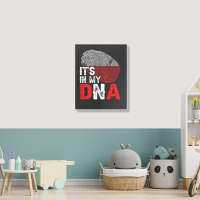 It's In My Dna Poland Flag Fingerprint Patriotic Premium Portrait Canvas Print | Artistshot