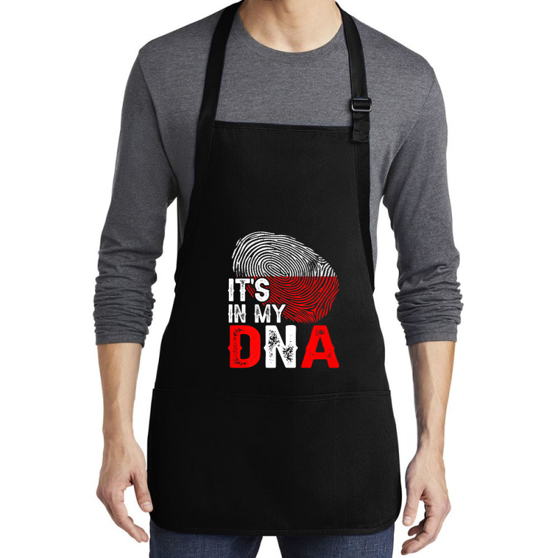 It's In My Dna Poland Flag Fingerprint Patriotic Premium Medium-Length Apron by Tiktify | Artistshot