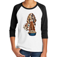 Cute Basset Hound Dog Licking Youth 3/4 Sleeve | Artistshot