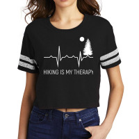 Hiking Is My Therapy Hiking Lover Birthday Gift Scorecard Crop Tee | Artistshot