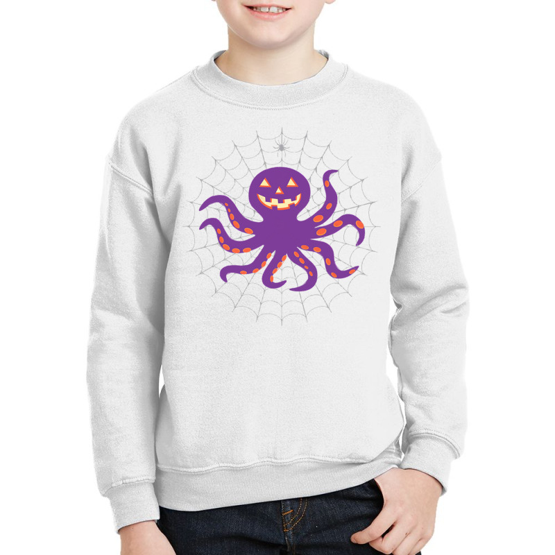 Funny Pumpkin Octopus Gift  Halloween Octopus Shir Youth Sweatshirt | Artistshot