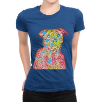 Large Mixed Husky Breed Dog W Ladies Fitted T-shirt | Artistshot