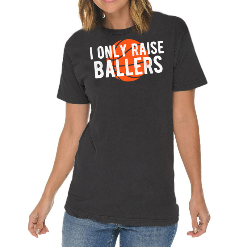 Basketball Mom Dad Raise Ballers Bball Vintage T-shirt | Artistshot