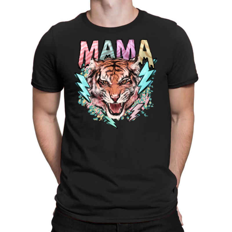 Mama Tiger Lightning Bolt T-Shirt by NancyCooperArtShop | Artistshot