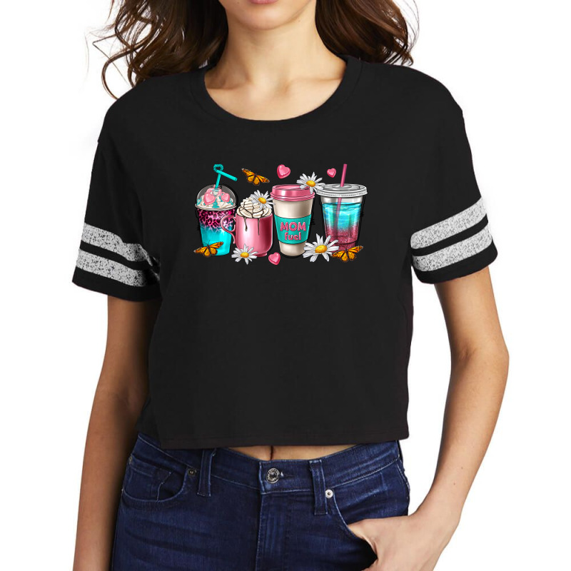 Mom Fuel Coffee Cups Scorecard Crop Tee by NancyCooperArtShop | Artistshot