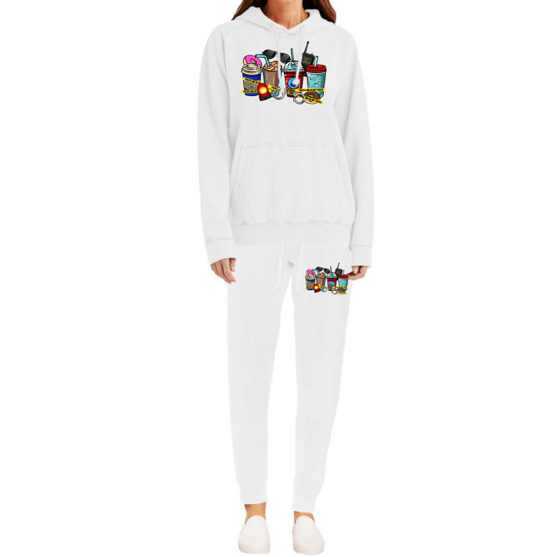 Police Coffee Cups Hoodie & Jogger Set | Artistshot