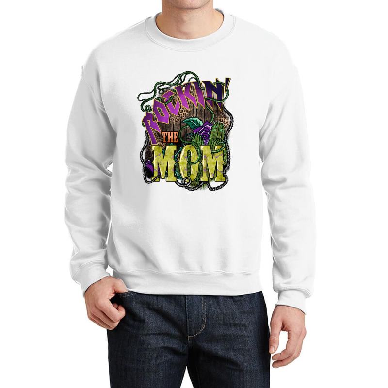 Rockin The Mom Crewneck Sweatshirt | Artistshot