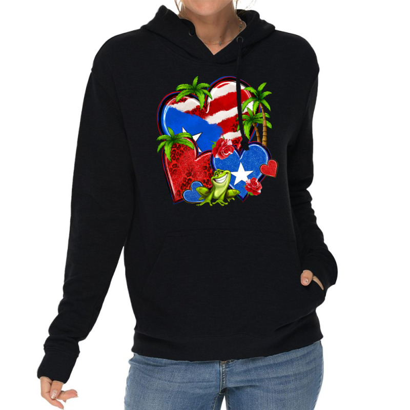 Puerto Rico Hearts Lightweight Hoodie | Artistshot