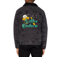 Scatter Kindness Unisex Sherpa-lined Denim Jacket | Artistshot