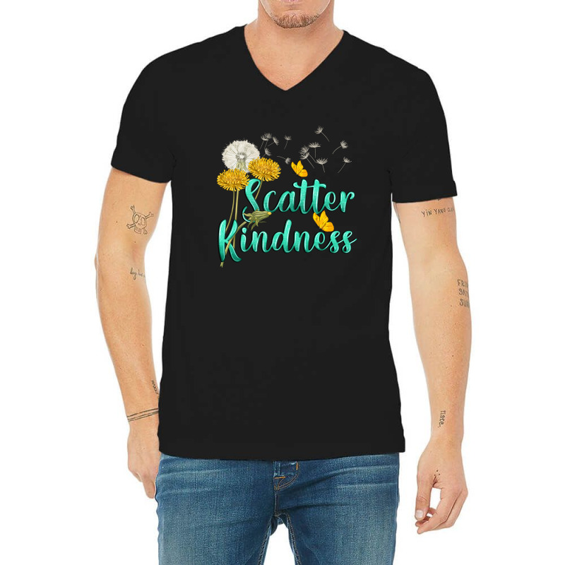 Scatter Kindness V-neck Tee | Artistshot