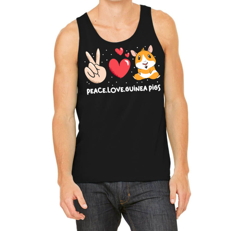 Cute Guinea Pigs Peace Love Guinea Tank Top | Artistshot