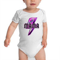 Mama Neon Leopard Lightning Bolt Baby Bodysuit | Artistshot