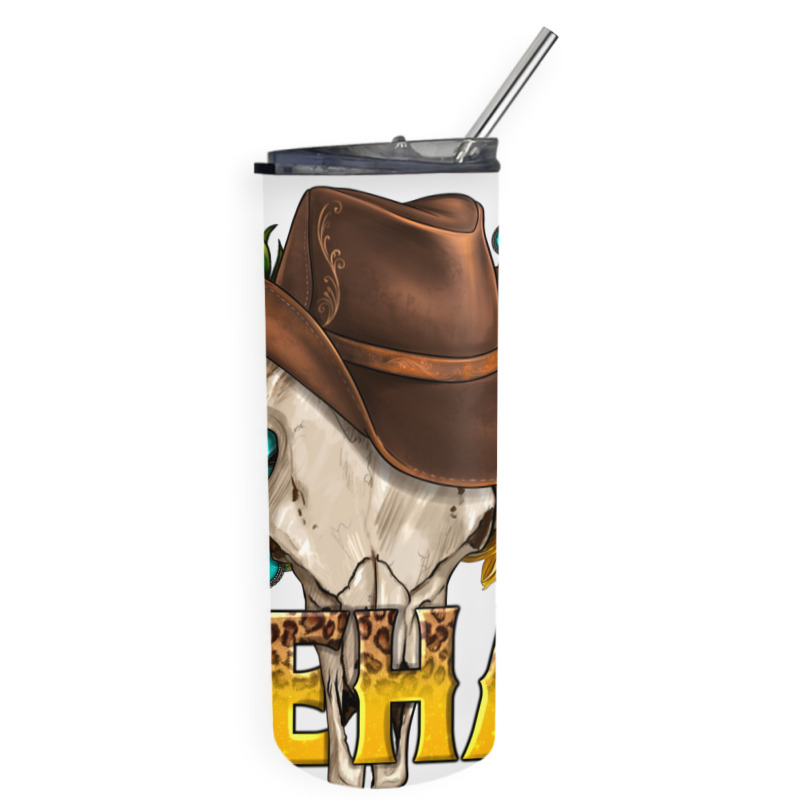 Yeehaw Bull Skull Skinny Tumbler | Artistshot